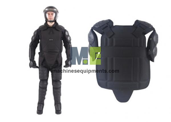 Army All Black Police Anti Riot Suit With T Baton / Military Riot Control Kit